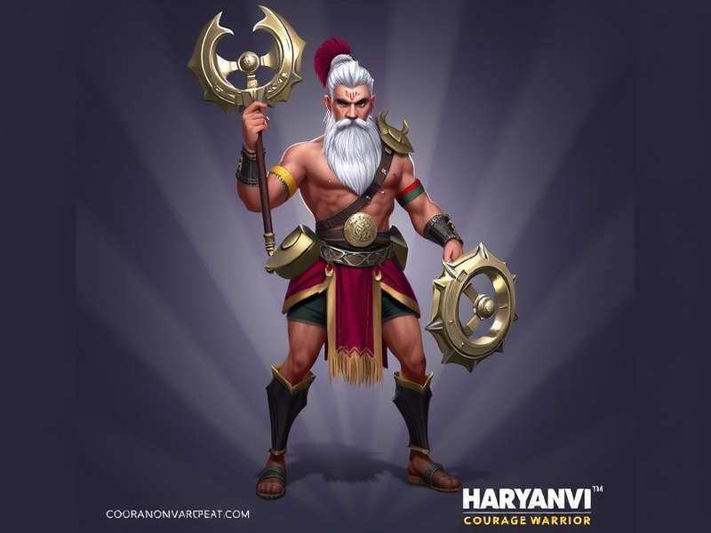Haryanvi Warrior in Traditional Attire Haryanvi Courage Warrior Game Character